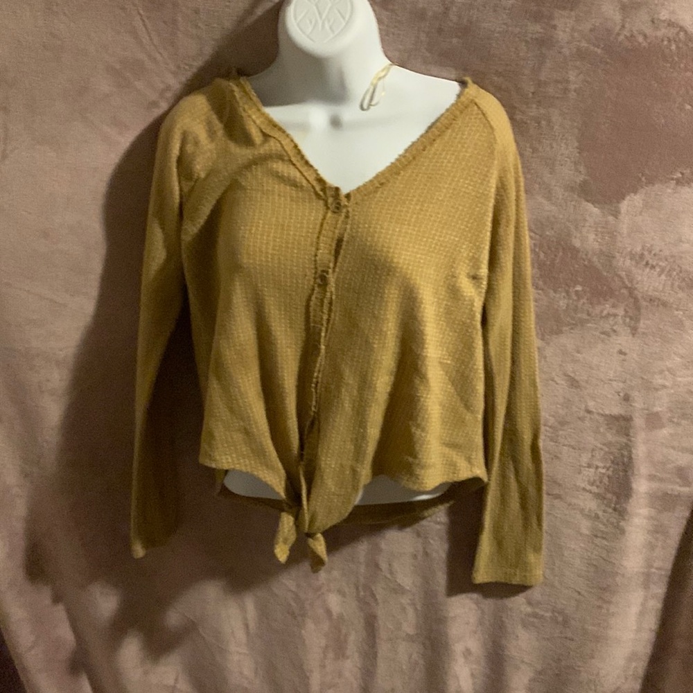 Yellow button up
